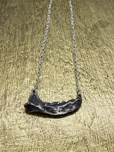 Load image into Gallery viewer, Cast Bronze Mink Jawbone Necklace with Silver Chain
