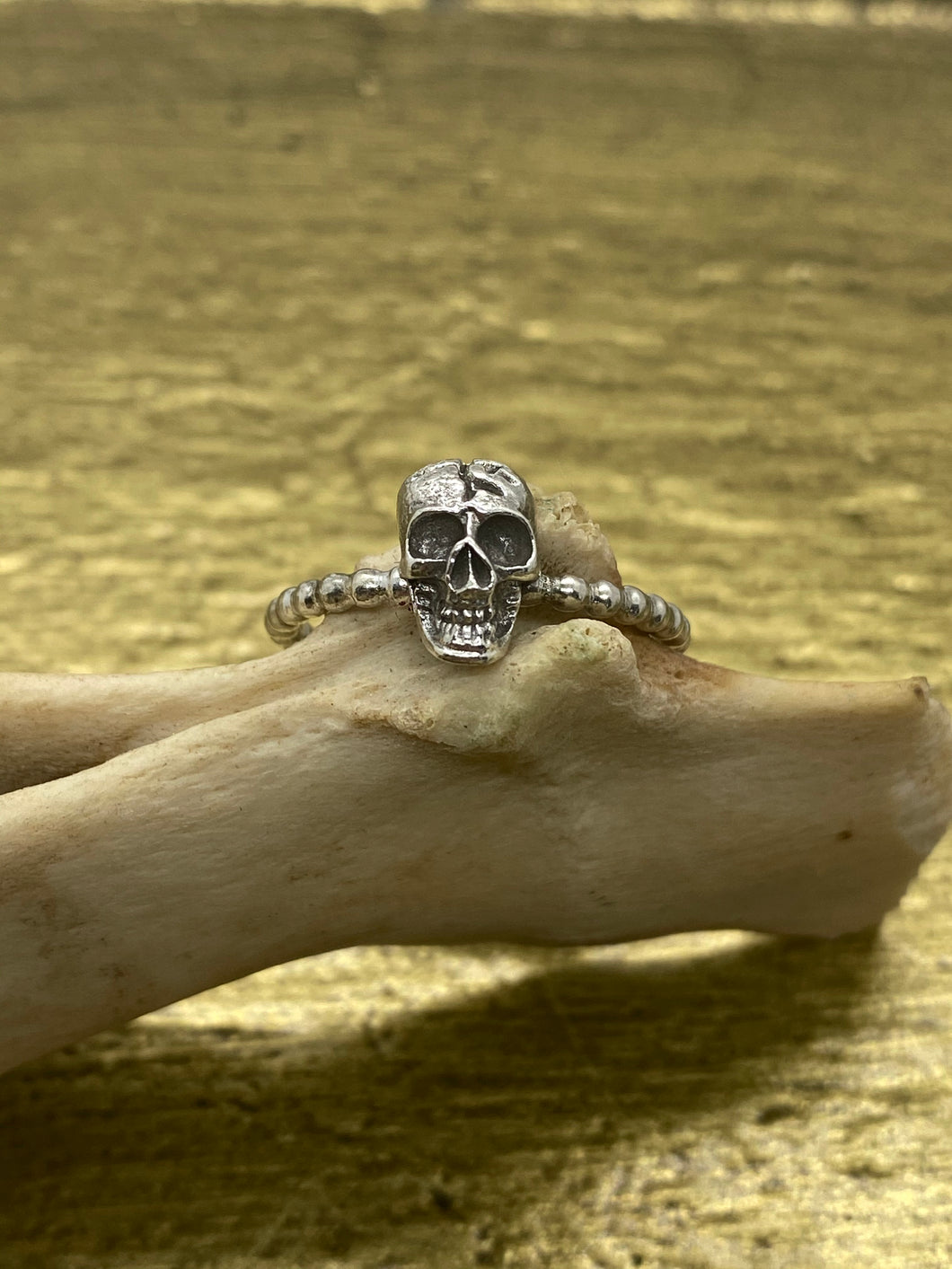 Mini Skull Stacker Ring