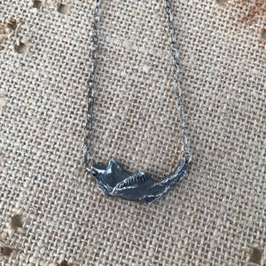 Silver Muskrat Jawbone Necklace
