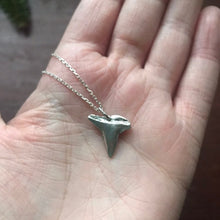 Load image into Gallery viewer, Silver Shark Tooth Necklace
