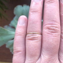 Load image into Gallery viewer, Dainty Recycled 14 Karat Yellow Gold Stacker Ring

