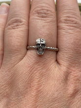 Load image into Gallery viewer, Mini Skull Stacker Ring
